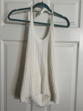 Merona Cream Cable Knit Halter Tank